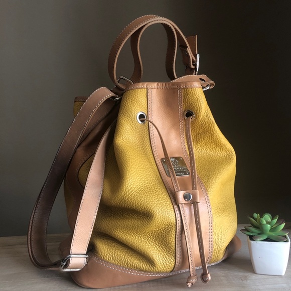 I Medici Firenze Handbags - I Medici Firenze Italian Leather Drawstring Bag